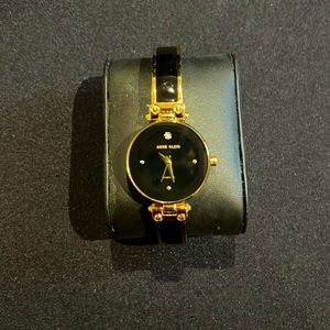 Black and Gold Anne Klein Watch